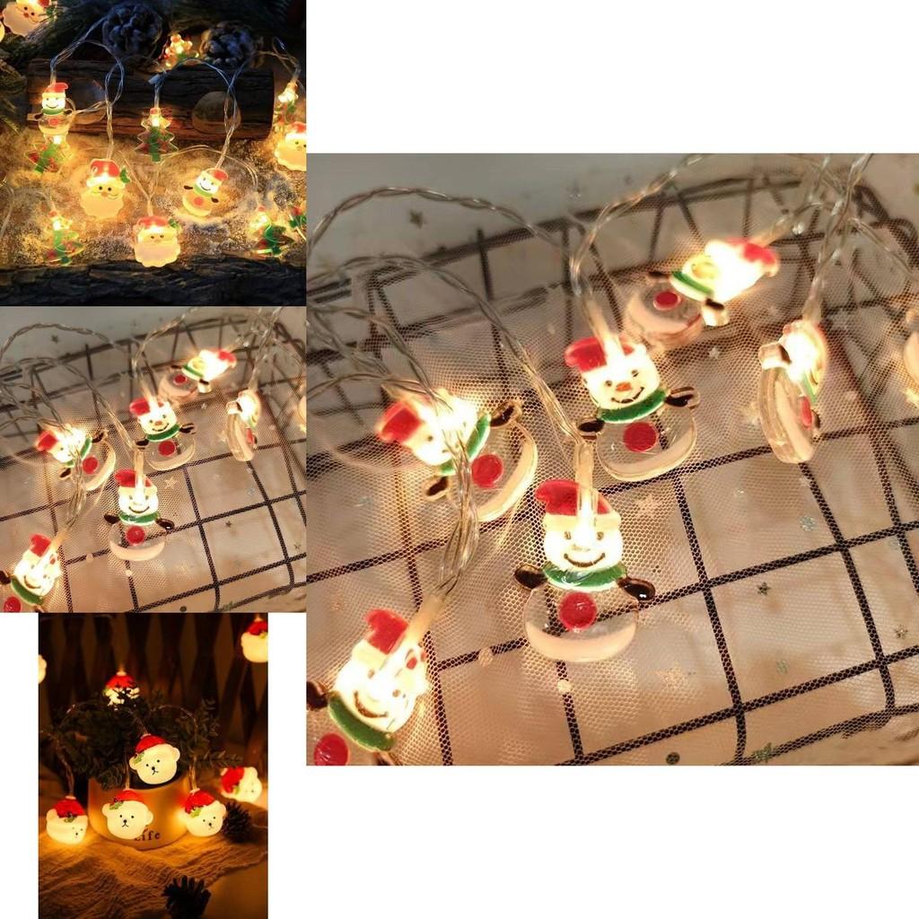 Beautifully Crafted Led Christmas String Lights With Classic Santa And Snowman Figures For Joyful Atmosphere