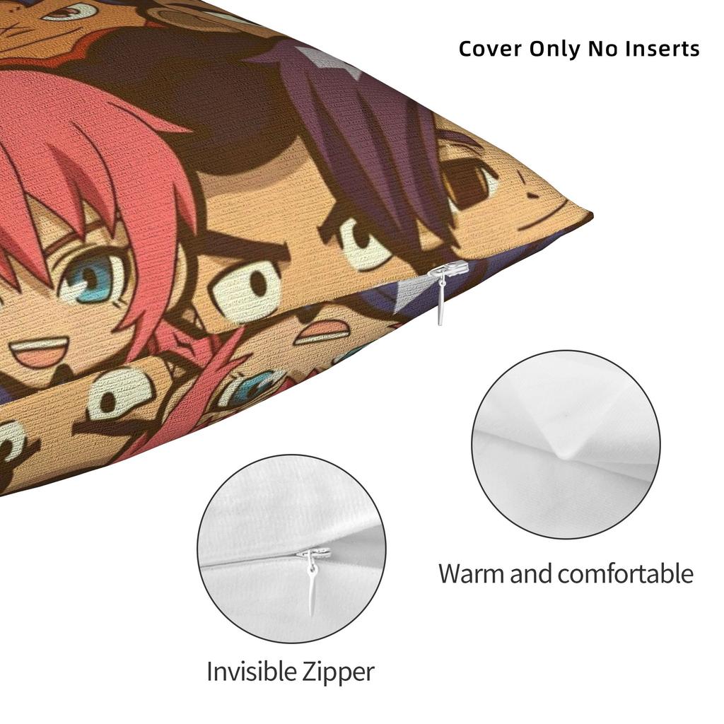 Printing Inazuma Eleven Anime Game Pillowcase Polyester Cushion Cover Gift RPG Cartoon Throw Pillow Case Cover Home Square