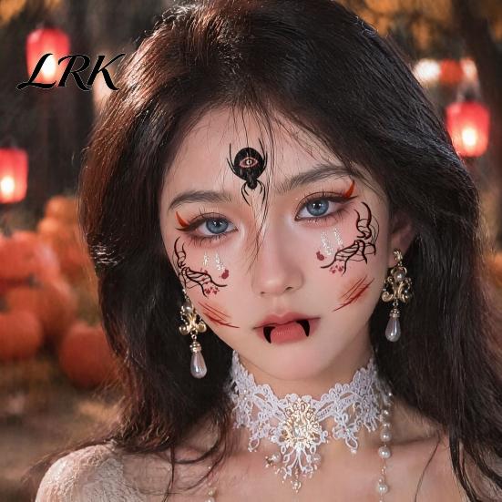 Sensitive Skin Safe Face Tattoos Halloween Tattoo Stickers, Waterproof Scary Makeup Decals for Party, Temporary Party Wound Scar Body Art Kids Adults