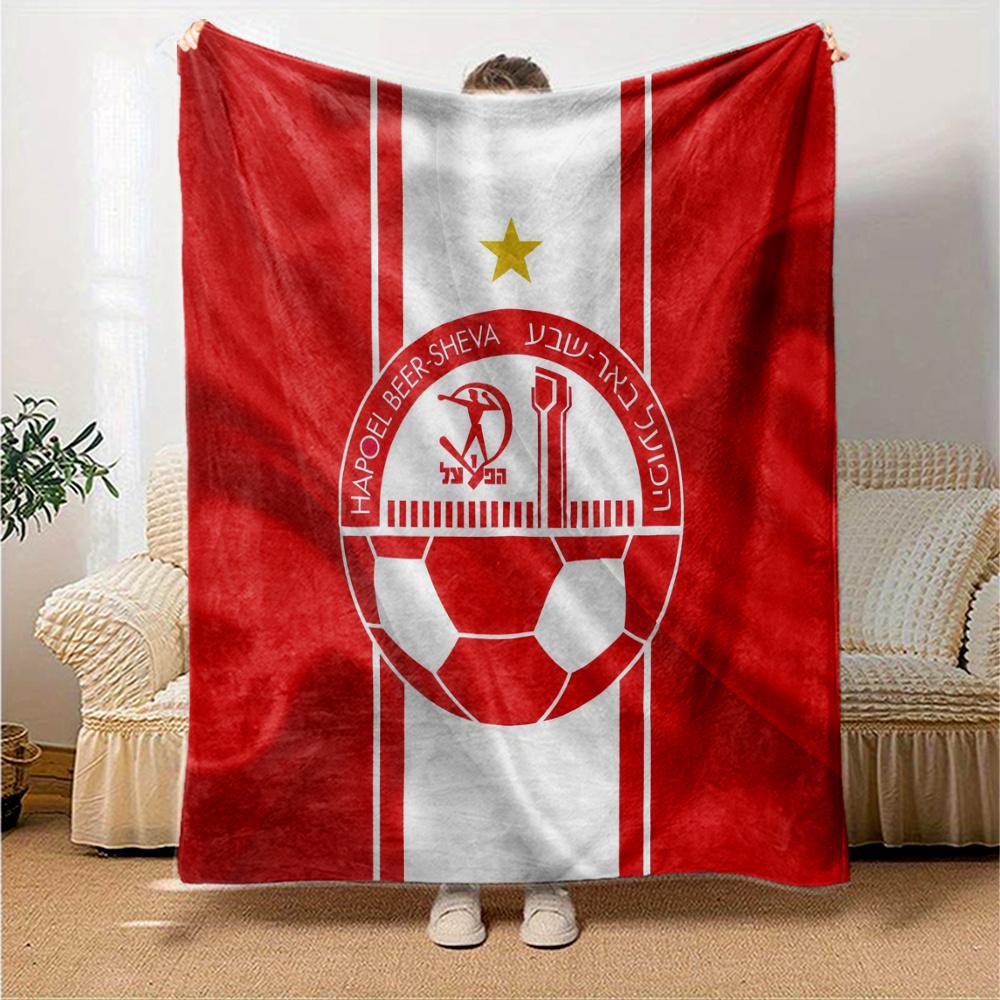 Hapoel Be'er Sheva FC Flannel Blanket, High quality Comfortable for All Seasons, Home Decor, Warmth and Comfort
