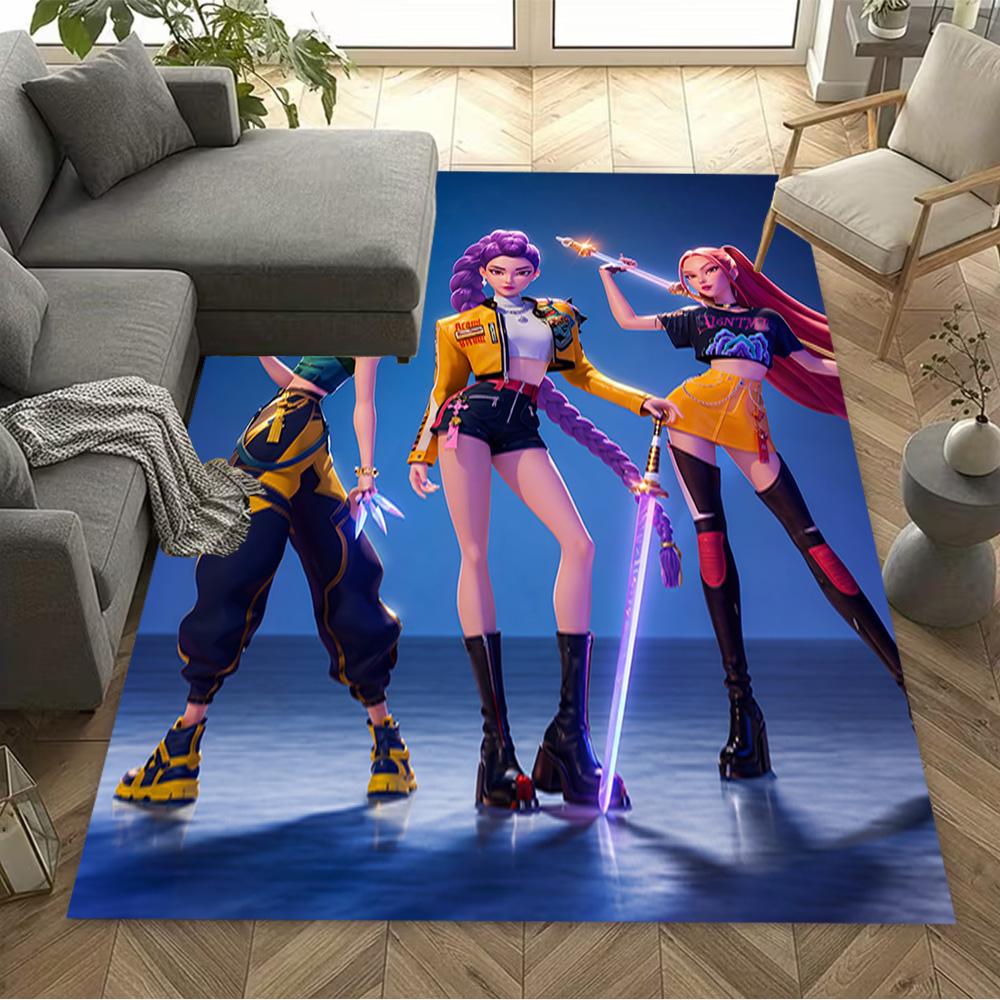 Cyberpunk Fashion Heroes Floor Mat Suitable for Study room Playrooms Dining Room Balcony Antislip Carpet Anime Office Decor
