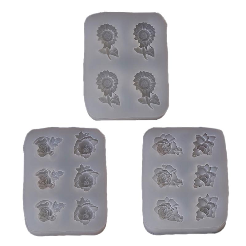 Food Grade Silicone Floral Mold For Resin Clay Plaster Cake Decoration Creation Sunflowers Flowers Flower Embossing Tool