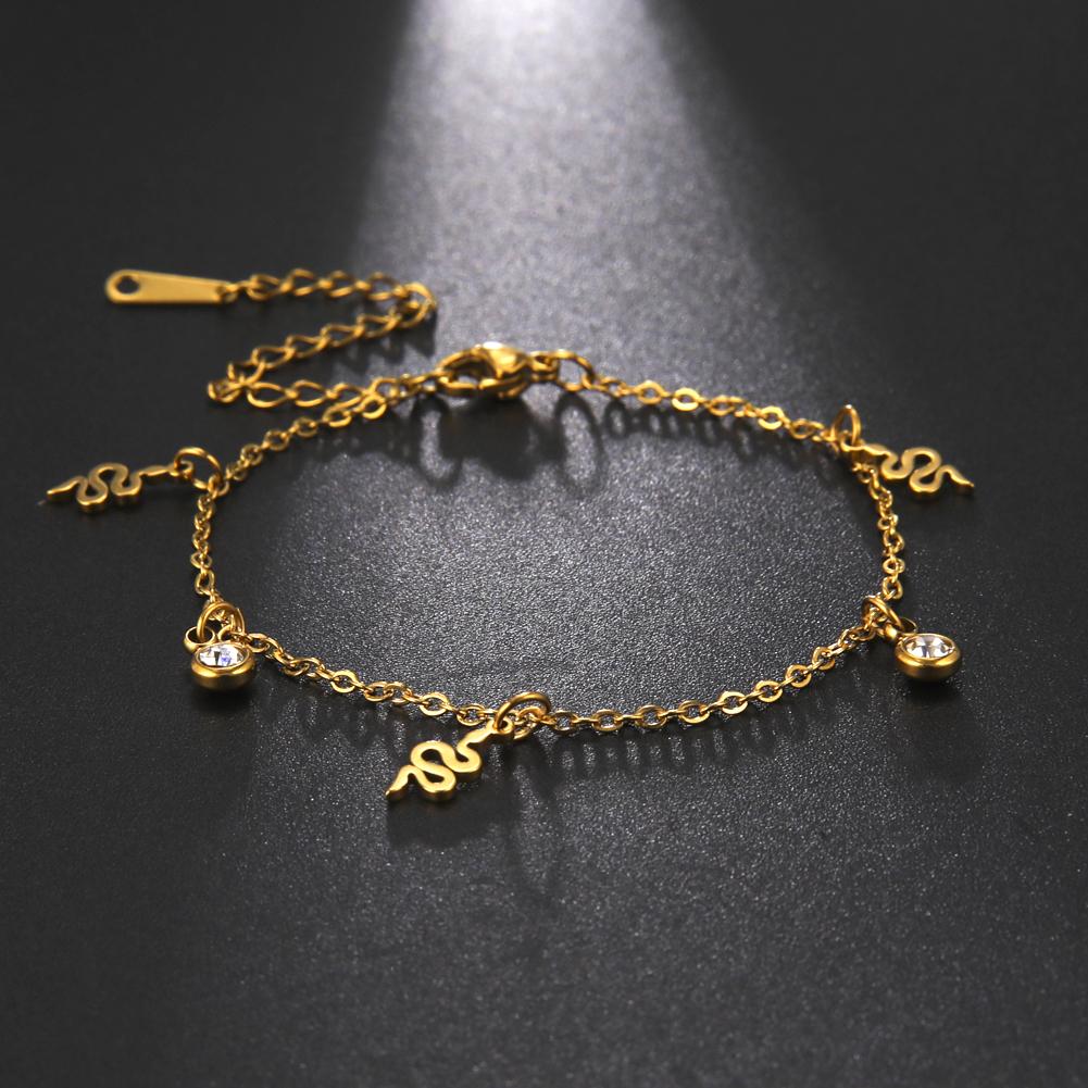 Korean Butterfly Crystal Bracelets on Hand for Women Stainless Steel Charm Bracelet Jewelry Valentine's Day Gift