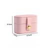 Ring Portable Small Jewelry Storage Box for Women Travel Simple Leather Ring Earrings Storage Box Organizer Display Gift Bag