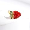 Charming Strawberry Brooch Secure Nonslip Design Fashion Jewelry For Shirts Jackets Bags Gift For Friend