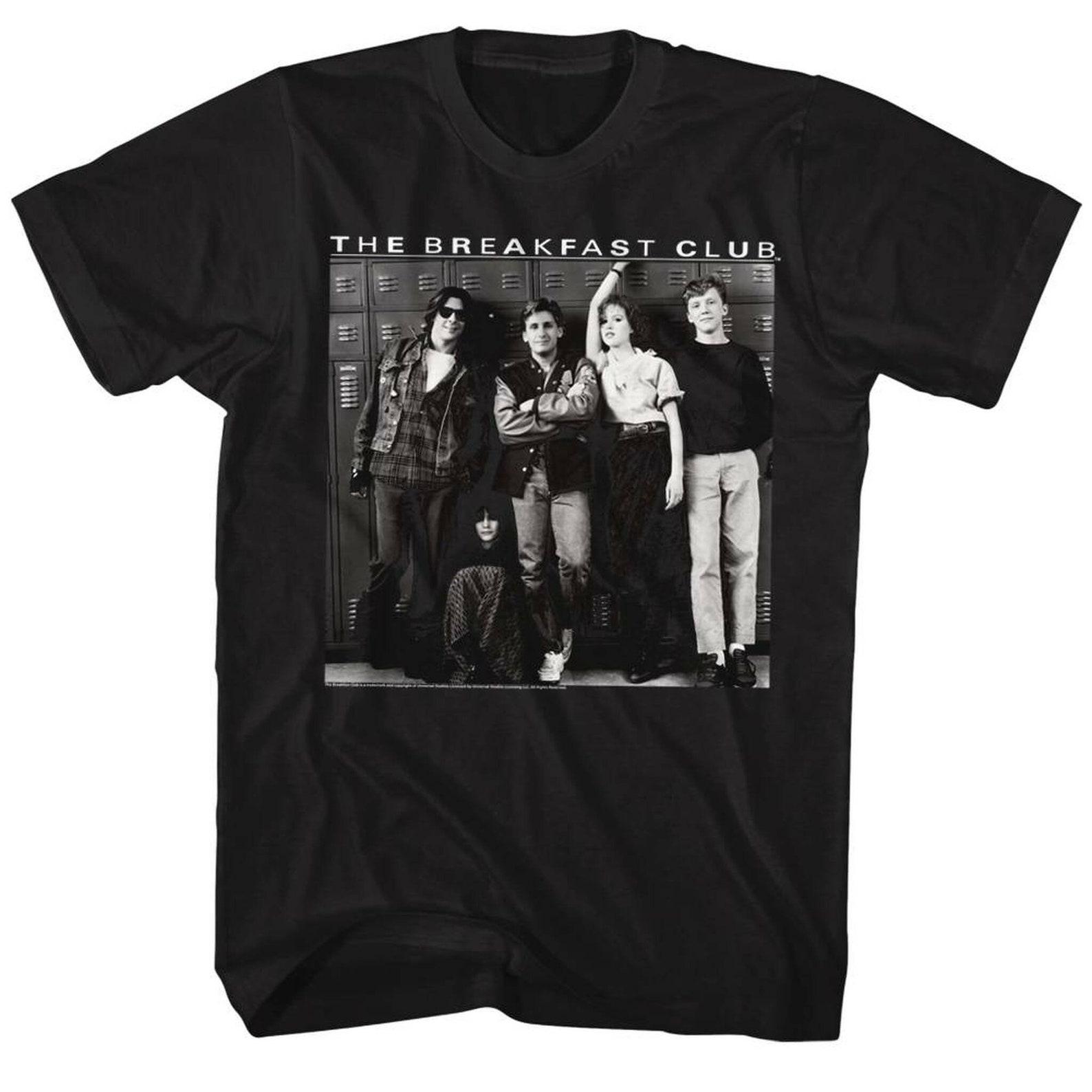Breakfast Club Locker Group Shot Black Adult T-Shirt 2XL