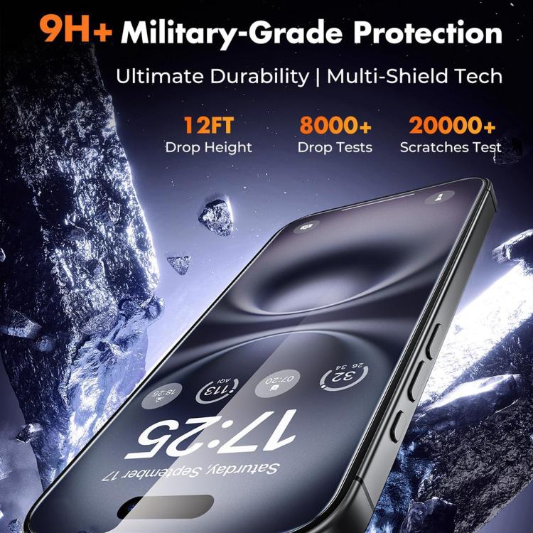 Kalebol High-Aluminum Screen-Printed Full-Coverage Anti-Fingerprint Black-Bordered HD Tempered Glass Film