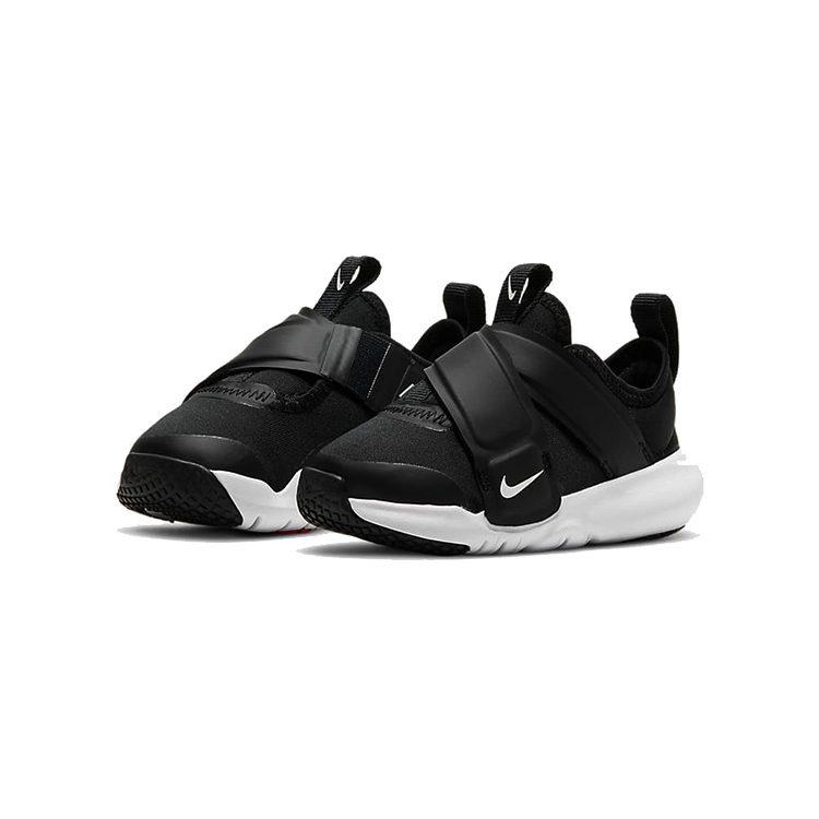Nike Flex Advance Slip Resistant Cushioning Abrasion Resistant Low top Running Shoes Black White Infant And Toddler CZ0188-002