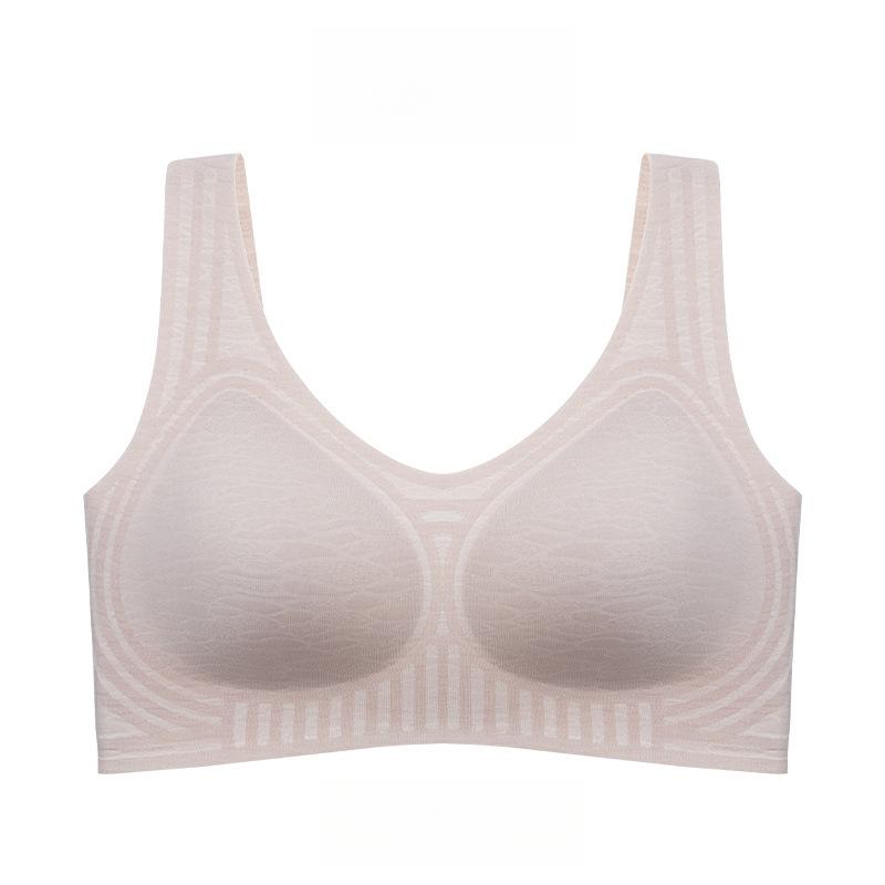 Nahtlose Einteilige Lingerie für Damen in Übergröße Dünner und Atmungsaktiver BH Anti-Hänge Faltbares Accessoire BH ohne Bügel