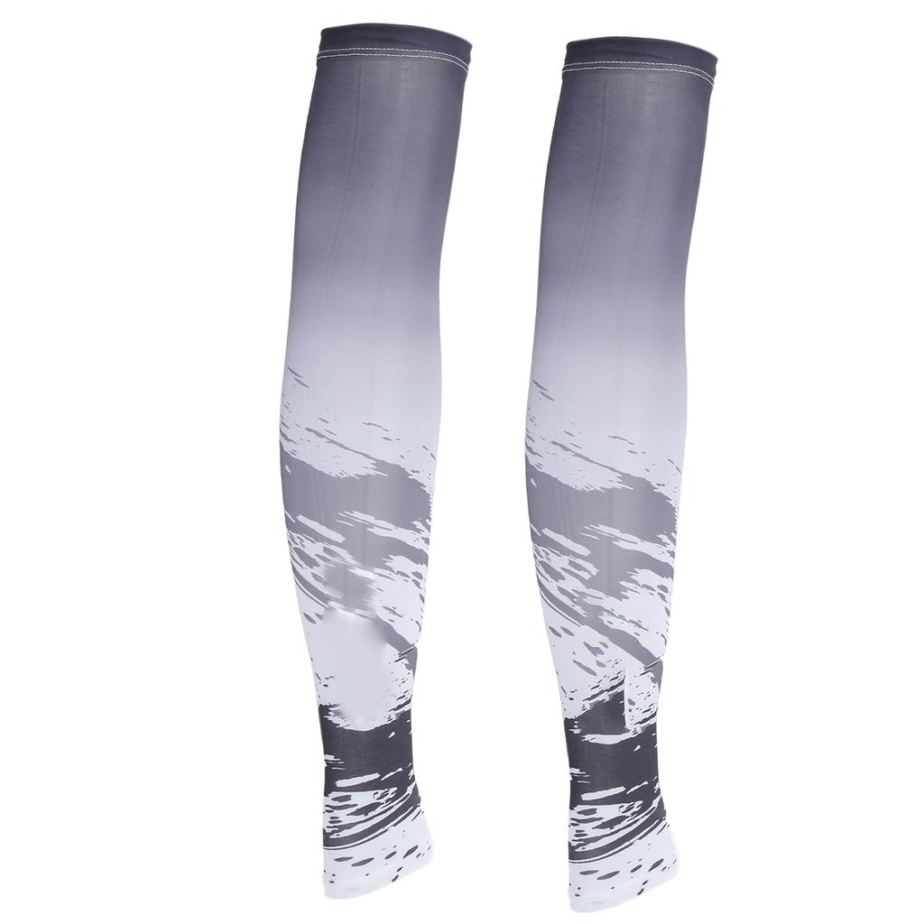 1 Pair Ice Silk Sleeves UV Sun Protection Lengthen Thin Breathable Quick Drying Cooling Arm Sleeves for Summer Sports