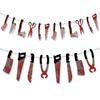 Halloween Dekoration Blut Messer Zugflagge Blut Handabdruck Latte Messer Banner Papier Kuchenstecker Individualisierung