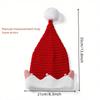 Striped Pattern Christmas Hat Knitted Knitted Hat Christmas Holiday Gift Elf Santa Cap  New Year