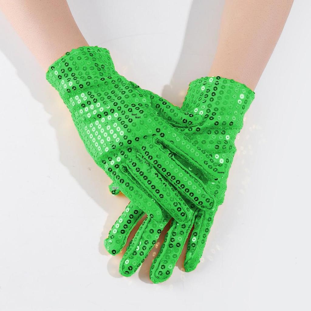 Festival Sequin Dance Gloves for Adults - Nightclub, Performance, Masquerade Ball, Michael Jackson Style