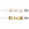 Planetee Pack of 2 Pacifier Clips for Maïwenn Cute Animals - Personalized Baby Girl Pacifier Clip Newborn Gift