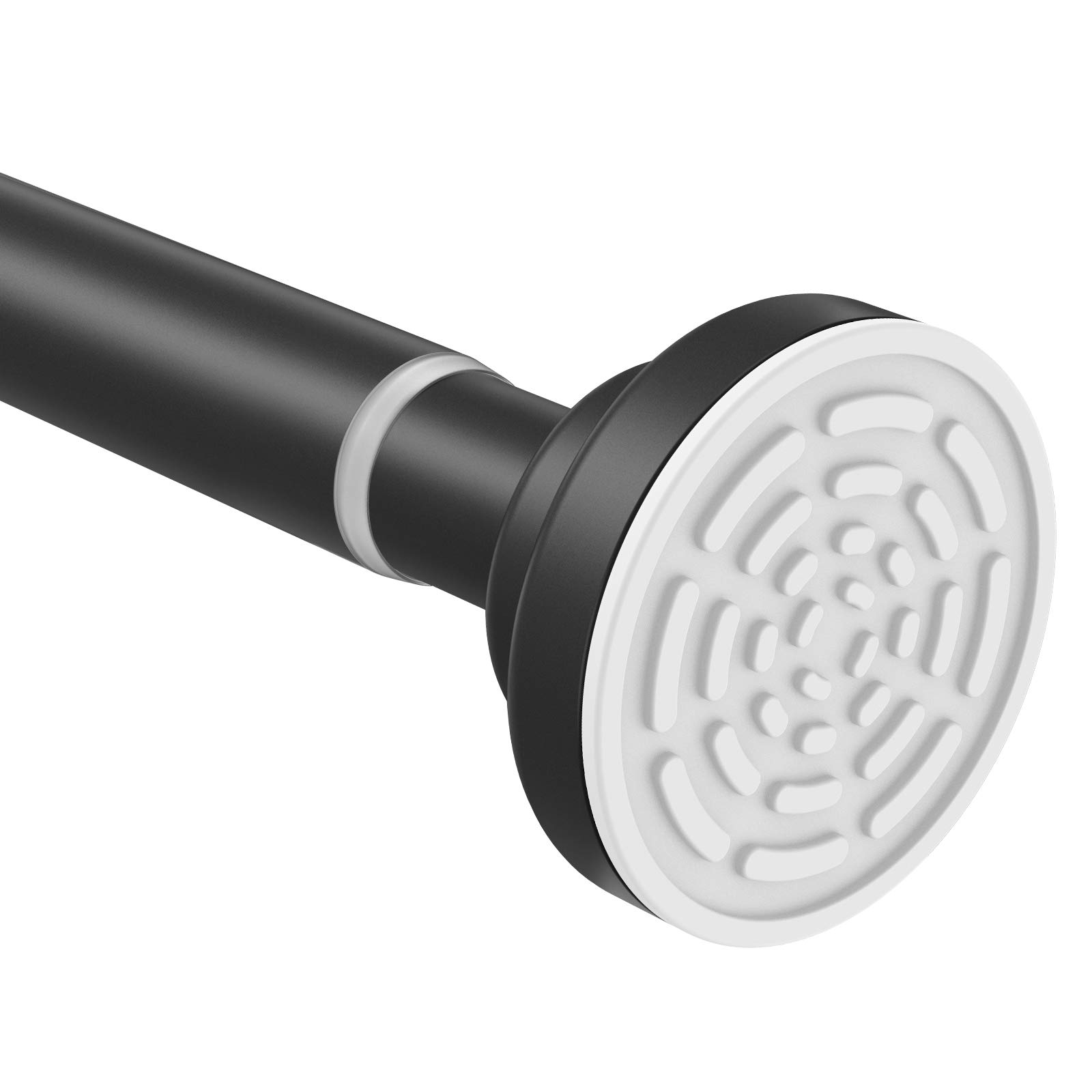 

Карниз для душевой занавески 40-77 дюймов, регулируемая пружина натяжения, без сверления, высококачественная нержавеющая сталь, нескользящая, для ванны, черный, белый 55cm-95cm