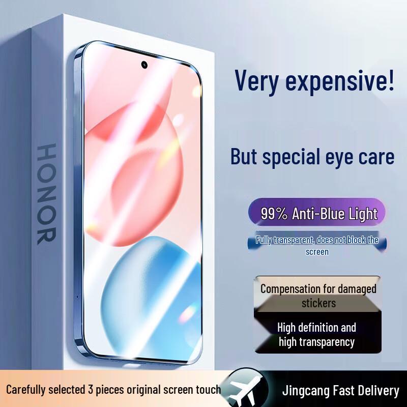 

Honor Tempered Glass Screen Protector (3-pack) 3-pack Anti-blue Light