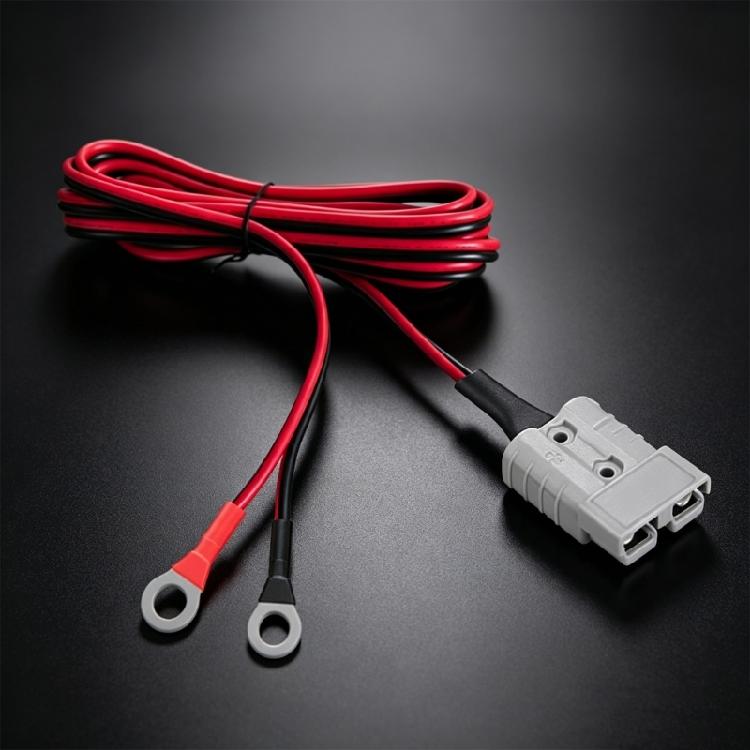 Replacement Battery Cable with SB50 End and Eyelet Hardware for Vehicle Wiring, Marine Use, and Solar Charging