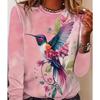 2025 Autumn & Winter Women's New Casual Crew Neck Long Sleeve Top 3D Flower Pattern