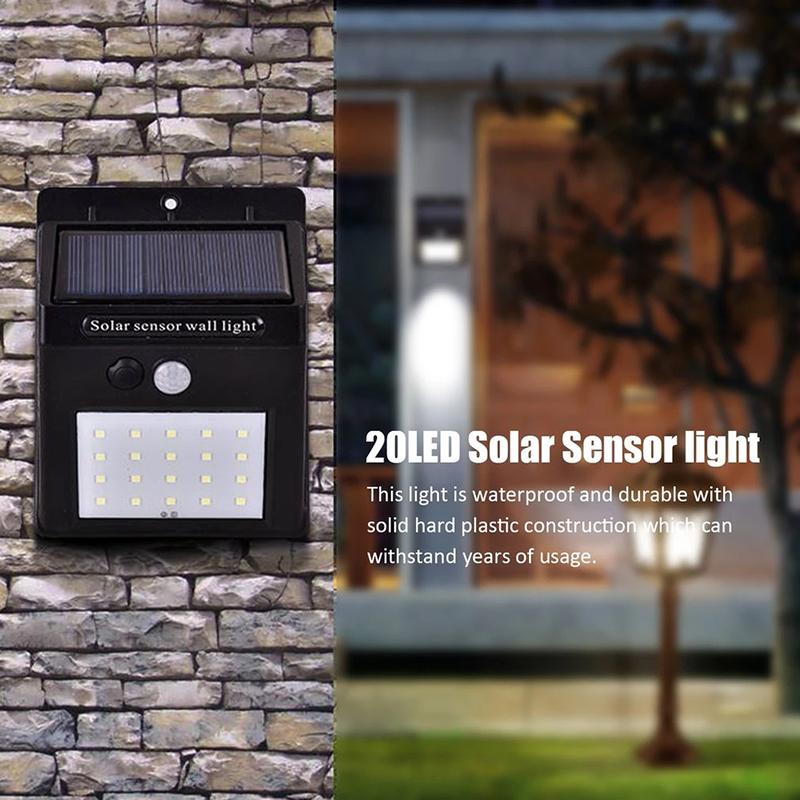 30 LED Solar Motion Sensor Wall Light IP65 Waterproof Outdoor Security Lighting Wireless Garden Courtyard Pathway Decoration