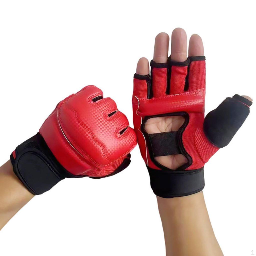 Halbfinger-Boxhandschuhe Aufprallschutz Sandsacktraining Handgelenkstütze Sport Kinder