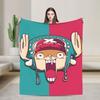TONY TONY Chopper! Flannel Blanket Winter  Warm Bedding Throws for Children Living Room Fashion Bedspread Sofa Bed Cover