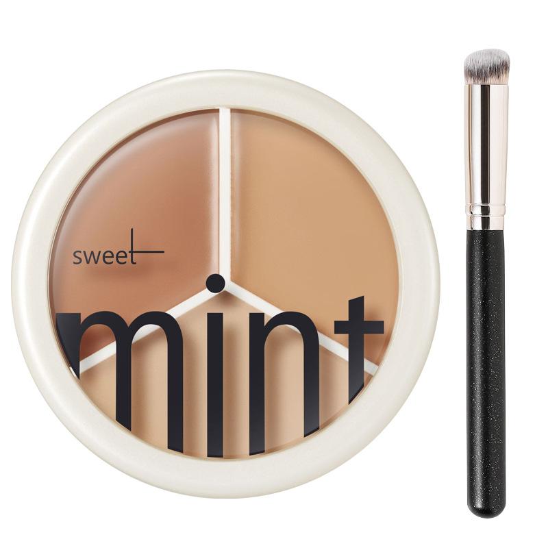 3-Color Concealer Palette Cream Texture Covers Acne Marks Dark Circles Multifunction Face Makeup