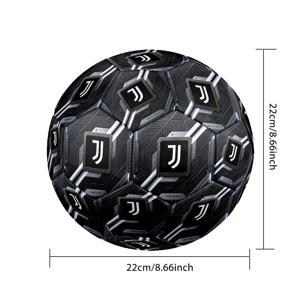 Juventus FC Themen-Fußball Größe 5 Fußball Weiche Haptik Professioneller Trainingsfußball für Outdoor-Sportarten