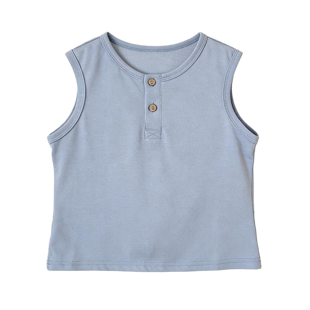 Kinder-Freizeit-Westen mit Streifenmuster, ärmellos, Rundhalsausschnitt, modisches ärmelloses Camisole-Top