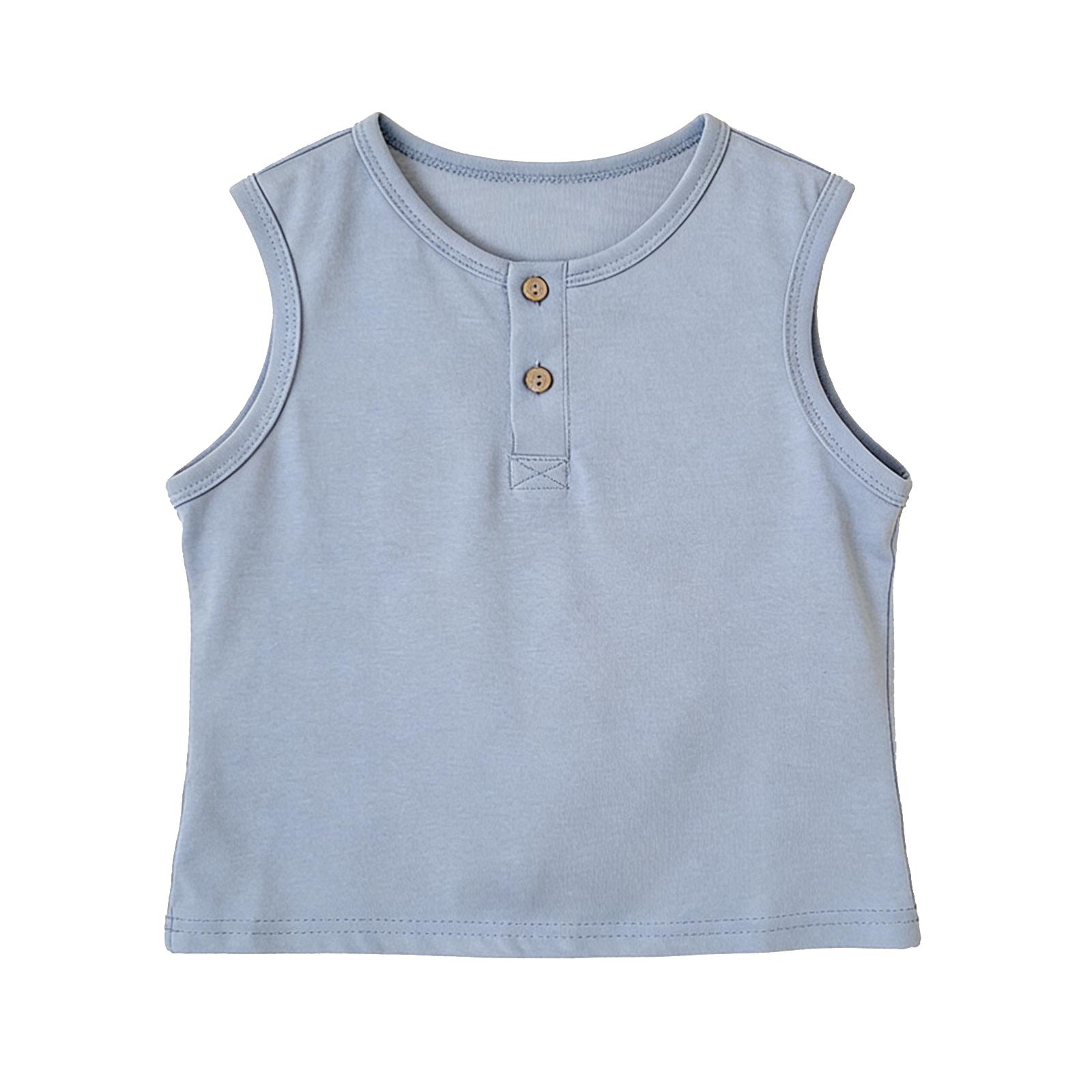 Children s Casual Striped Printed Sleeveless Vest Round Neck Fashionable Sleeveless Camisole Top 120