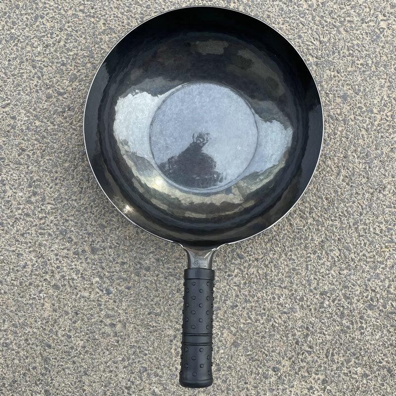 

ZISIZ Hand-Forged Wrought Iron Flat-Bottom Wok