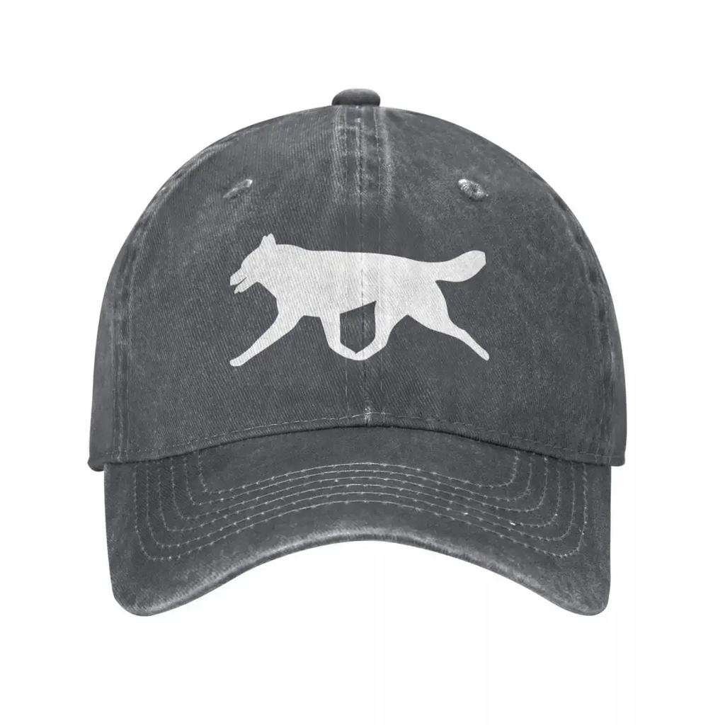 Siberian Husky White Silhouette Baseball Cap Luxury Brand Summer Hat For Men Womens