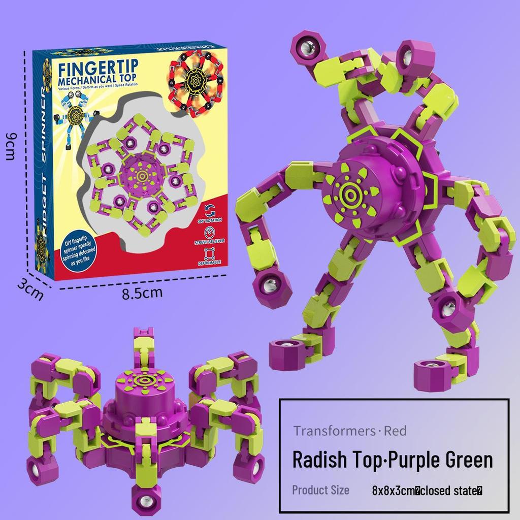 Deformable Luminous Gyro Toy: Educational Mechanical Fidget for Kids