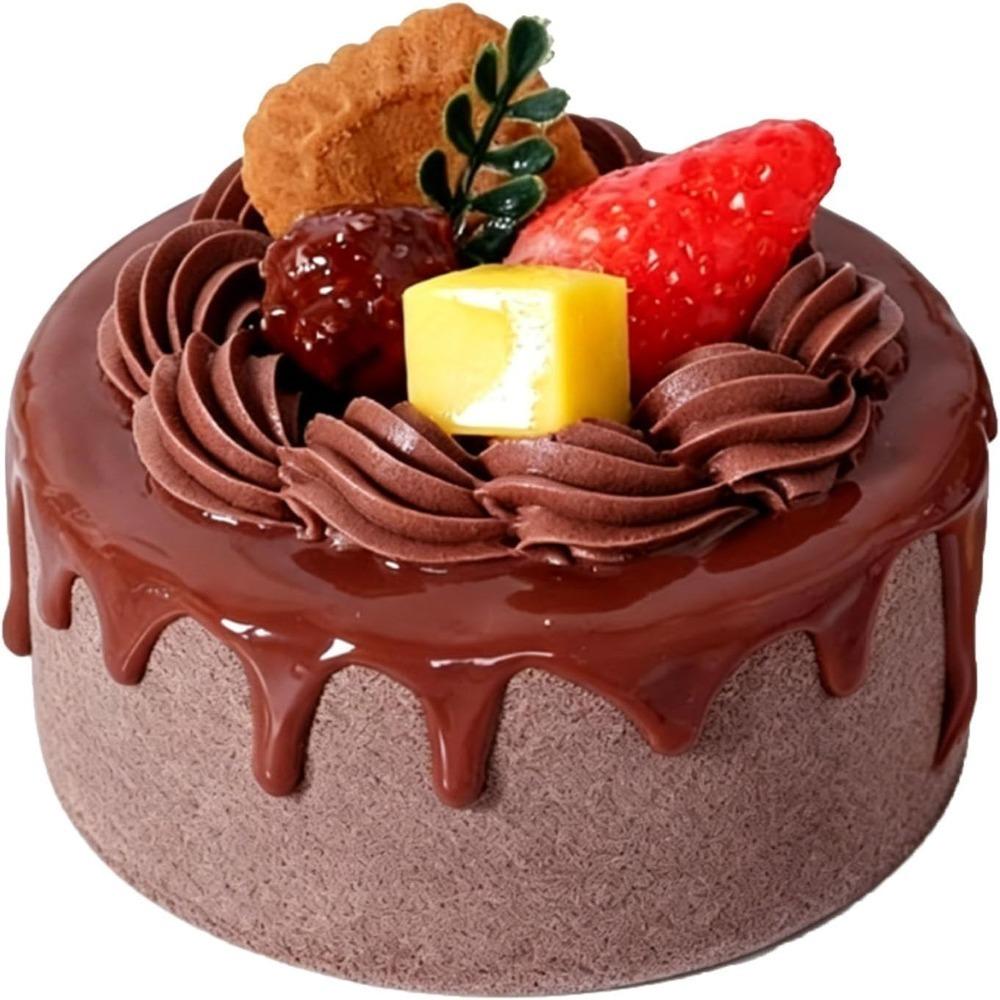 Chocolate Brown Fake Cake Model Artificial Faux Food Model  Dessert Display Decoration