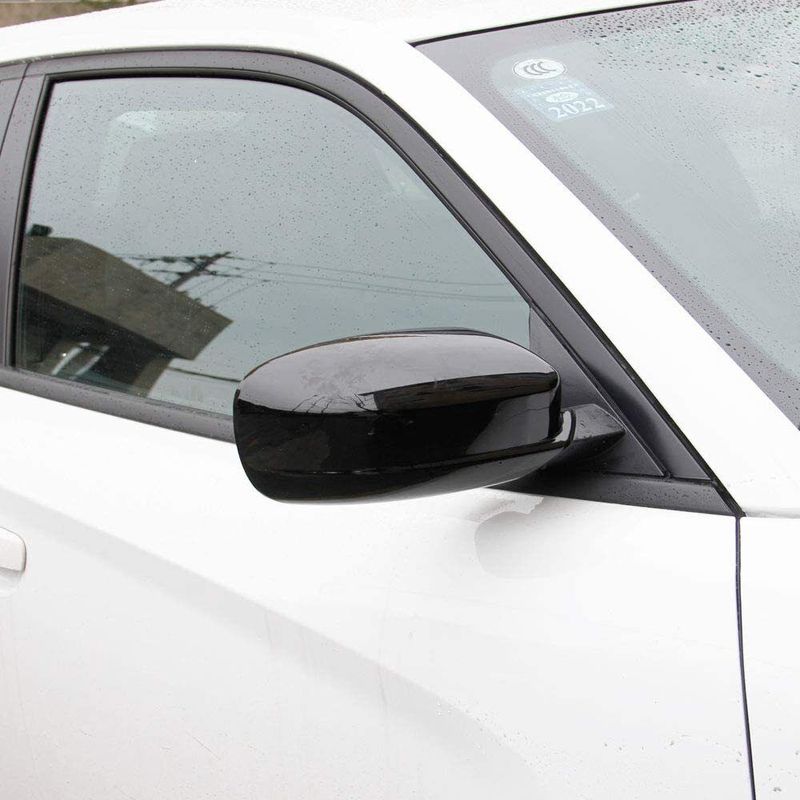 For Dodge Charger 2011- Car Rearview Side Mirror Cover Wing Cap Exterior Door Rear View Case Trim Housing Carbon Fiber Look