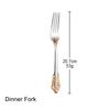 1 Pieces Luxury Gold Plated Cutlery Set Vintage Western Stainless Steel Tableware Wedding Engraving Dinnerware Knife Fork Spoon