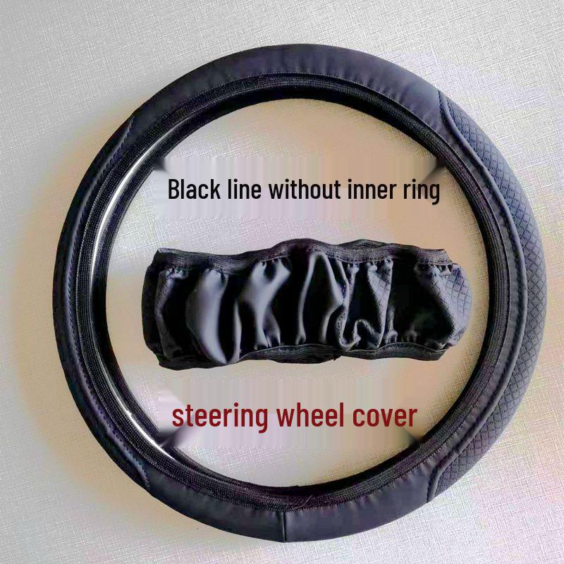 Universal All-Season Elastic Carbon Fiber Steering Wheel Cover 38cm