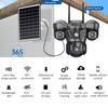 LS VISION 3 Lens 4G Solar Camera HD 15 MP 360 Outdoor Waterproof CCTV Night Vision Two-Way Audio Camera Human Detection IP Camera V380 Pro