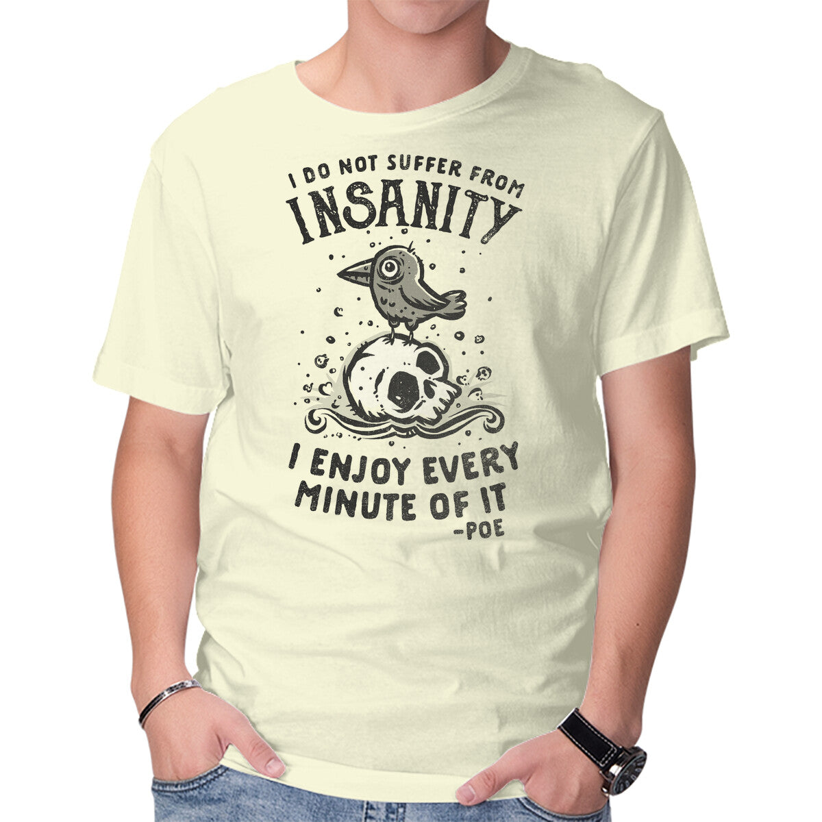 Unisex Crew Neck T-Shirt I Enjoy Every Minute Graphic Short Sleeve Casual Tee L