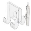 1pcs Acrylic Shower Door Hook Acrylic Shower Towel Hooks Transparent Storage Tool For Washcloth Robe Clothes And Towel