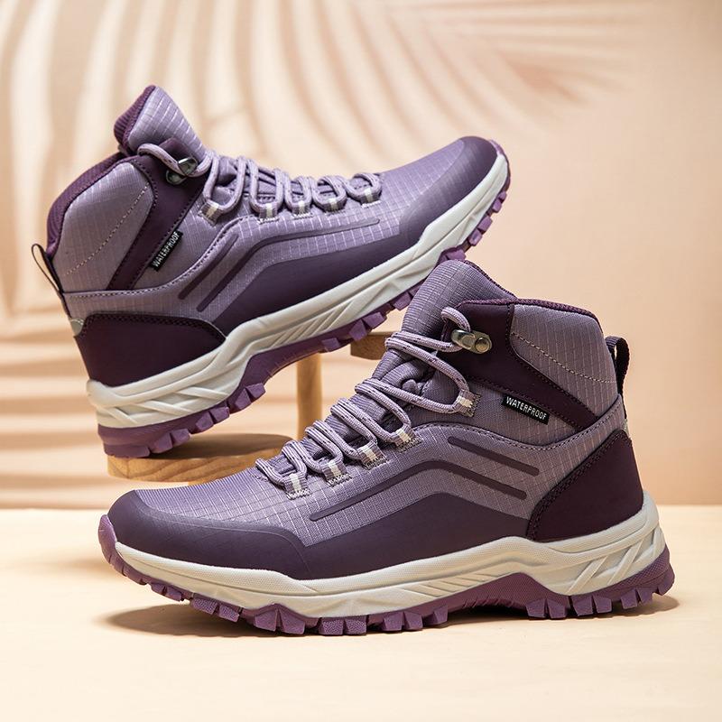

Winter high-top thickened hiking shoes new non-slip and wear-resistant hiking outdoor climbing soft sole 41 фіолетовий