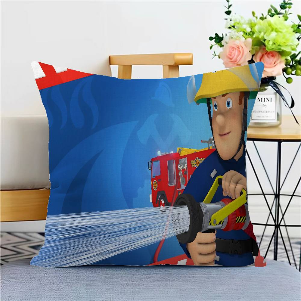 

Fireman Sam Personalized Picture Text Home Decorative Pillows Household Gifts 45x45cm 12x12Inch
