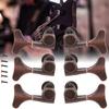6PCS Fishtail Shaped Bass Tuning Key Pegs Metal Bass Parts Bass Tuners  Electric Bass Guitar