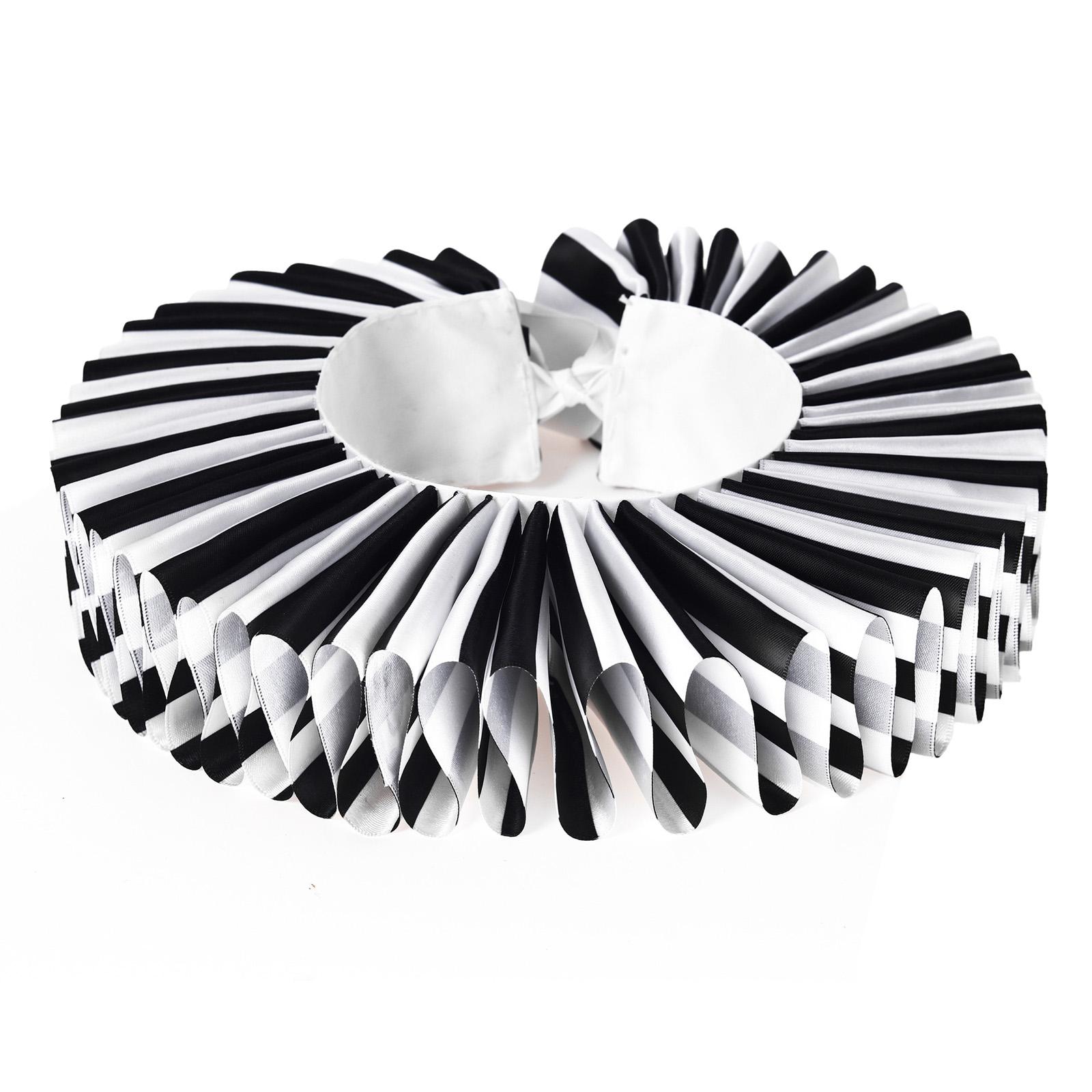 

Theater Grade Elizabethan Collar Set For Clown Costumes Machine Washable Polyester Roleplay Accessories 1