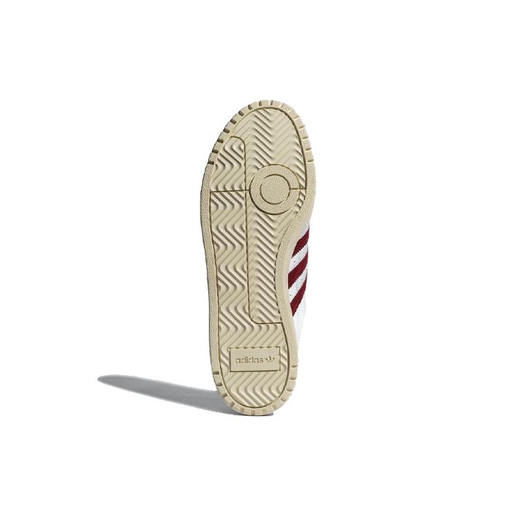 Adidas Originals NY 90 Stripes Leather Slip Resistant Abrasion Resistant Low top Skateboard Shoes Unisex White Red HQ4271