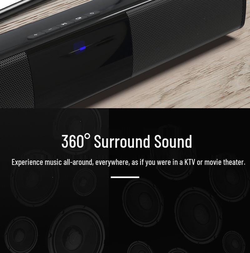 Creative Multi-functional Wireless Bluetooth Soundbar with Subwoofer