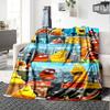 Cityscape Adventure Flannel Blanket Super Soft Warm Cozy Blanket For Sofa Bed Office Travel Allseason Home Decor Gift