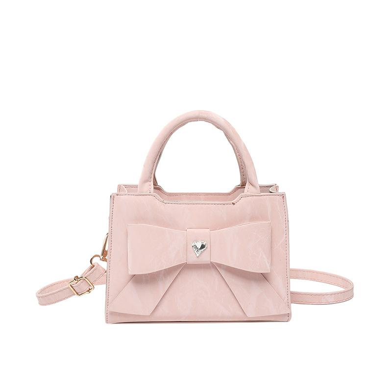 Highend fashion women's handbag bow simple shoulder messenger bag commuter versatile women's bag