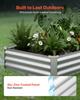 2 Pack Galvanized Raised Garden Beds, 180 X 90 X 30 Cm, Rectangular Metal Planter Boxes Kit Outdoor, Bottomless Elevated Planting Box with Gloves,