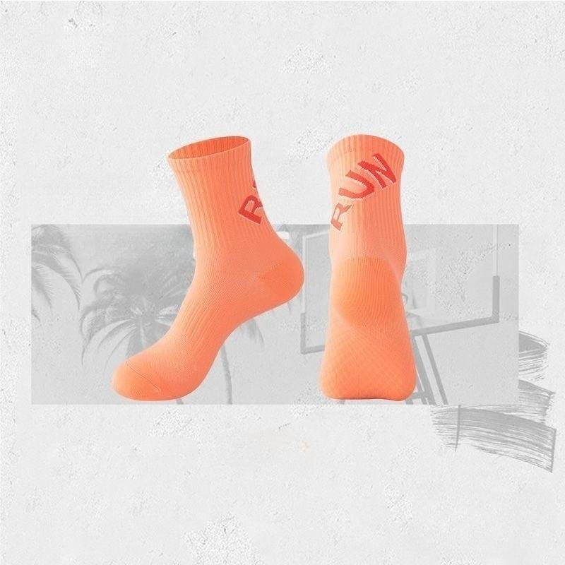 

Sport Running Socks Marthon Training Quickly Dry Fitness Pressure Basketball Socks Breathable Soft Outdoor Mid Tube Socks One Size помаранчевий