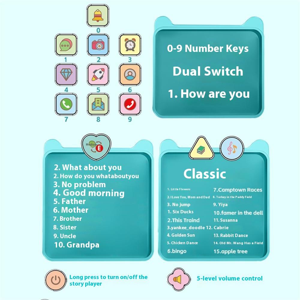 Children Early Education Toy Crab Storyteller Machine Musical Toy with Songs/Piano Function